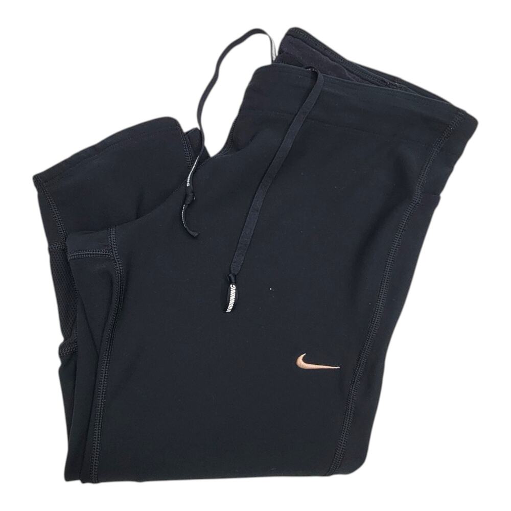 Nike Dri-FIT Womens Medium Essential Capri Running Black Crop Leggings